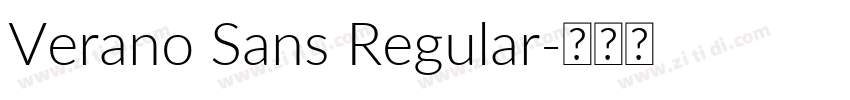 Verano Sans Regular字体转换